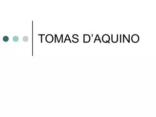 tomas d aquino