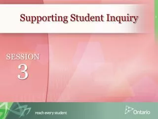 Supporting Student Inquiry