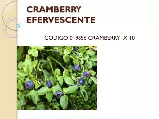 cramberry efervescente