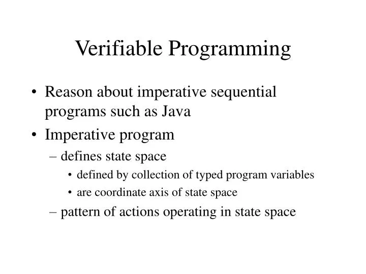 verifiable programming