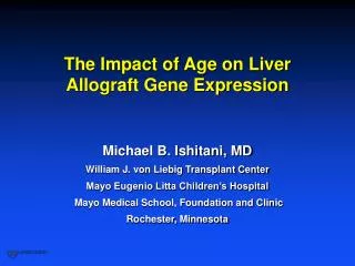 The Impact of Age on Liver Allograft Gene Expression
