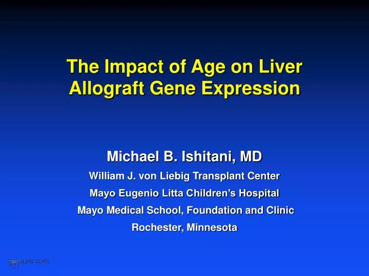 the impact of age on liver allograft gene expression
