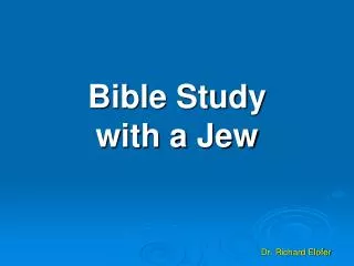Bible Study with a Jew