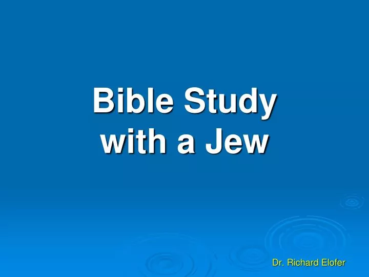 bible study with a jew