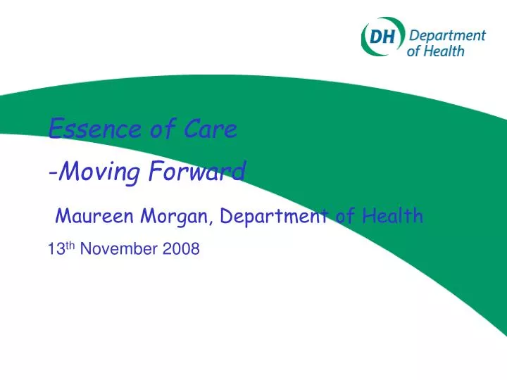 essence of care moving forward maureen morgan department of health 13 th november 2008