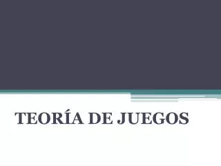 teor a de juegos