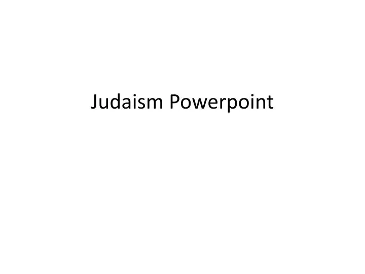 judaism powerpoint