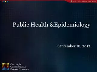 Public Health &amp;Epidemiology