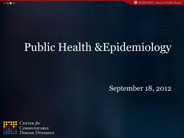 public health epidemiology