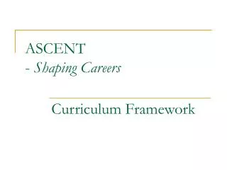 ASCENT - Shaping Careers