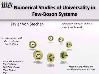 Numerical Studies of Universality in Few-Boson Systems