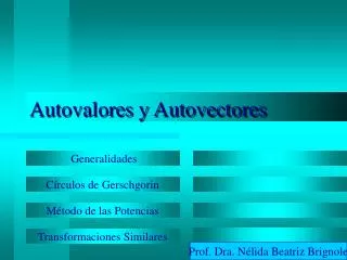autovalores y autovectores