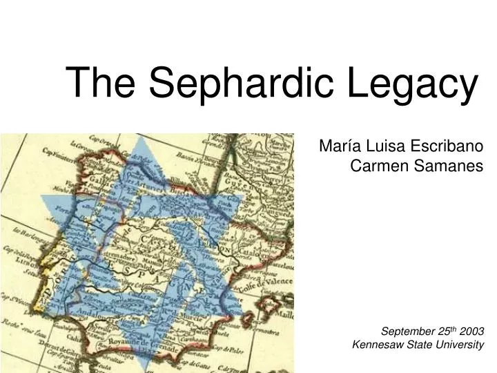 the sephardic legacy