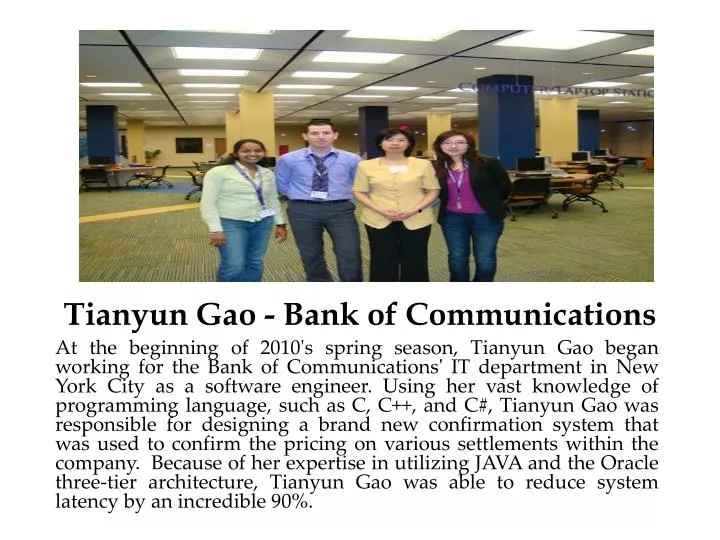 tianyun gao bank of communications
