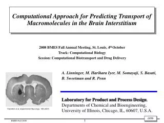 2008 BMES Fall Annual Meeting, St. Louis, 4 th October Track: Computational Biology