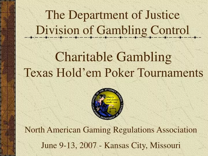 the department of justice division of gambling control