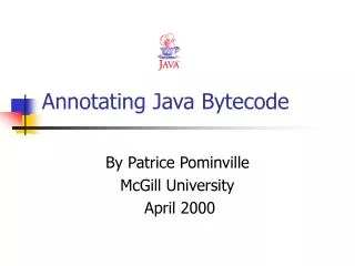 Annotating Java Bytecode