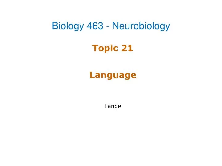 topic 21 language lange