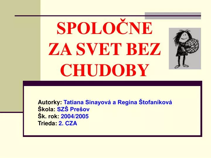 spolo ne za svet bez chudoby