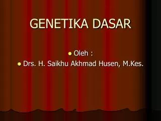 genetika dasar