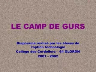 le camp de gurs