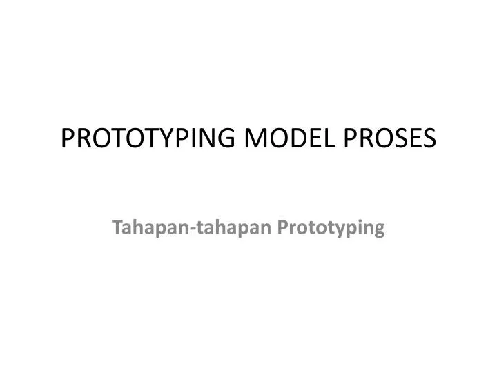 prototyping model proses