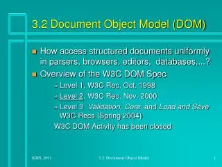 3.2 Document Object Model (DOM)