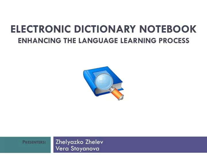 electronic dictionary notebook enhancing the language learning process