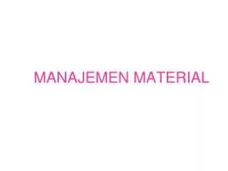 manajemen material