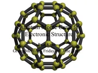 Quantum Monte Carlo for Electronic Structure