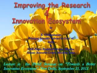 Improving the Research &amp; Innovation Ecosystem