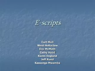 E-scripts