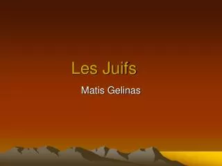 les juifs