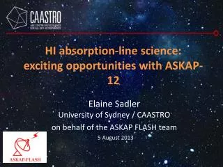HI absorption-line science: exciting opportunities with ASKAP-12
