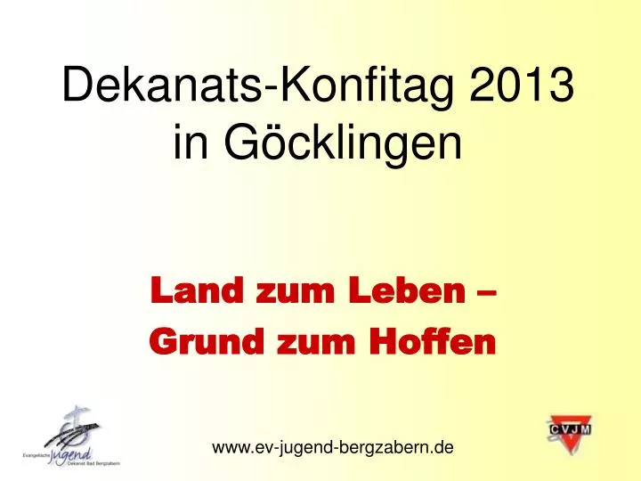 dekanats konfitag 2013 in g cklingen