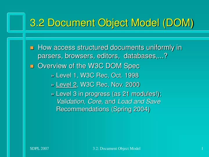 3 2 document object model dom
