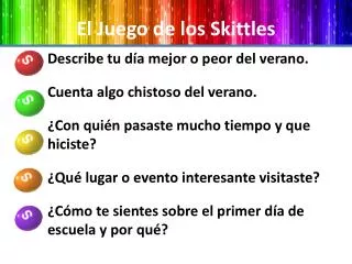 el juego de los skittles