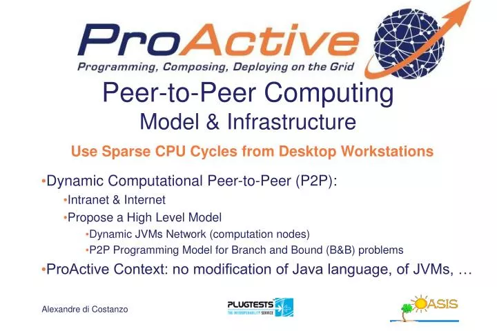 peer to peer computing model infrastructure