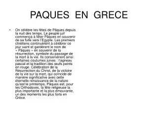 paques en grece