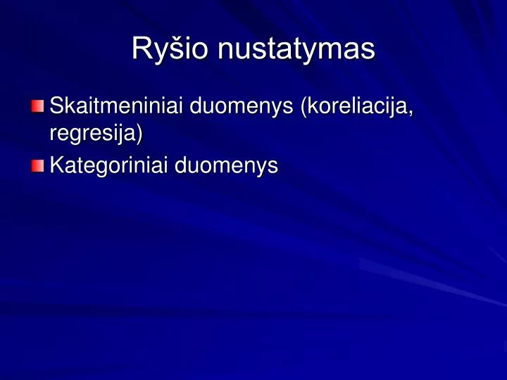 ry io nustatymas