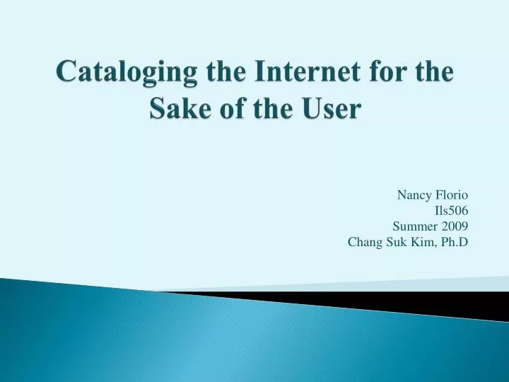cataloging the internet for the sake of the user