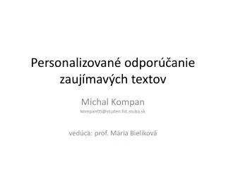 personalizovan odpor anie zauj mav ch textov