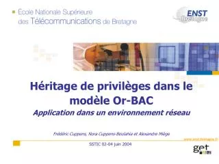 h ritage de privil ges dans le mod le or bac application dans un environnement r seau