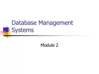 Database Management Systems