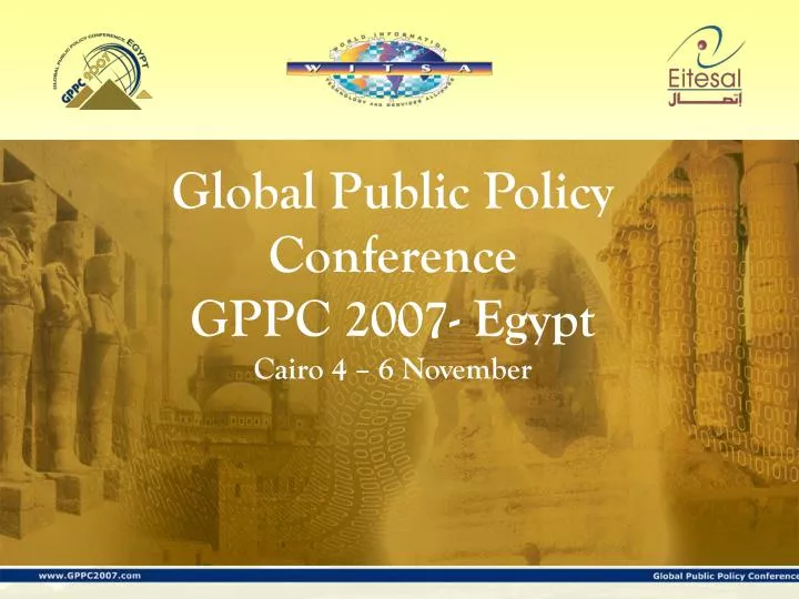 global public policy conference gppc 2007 egypt cairo 4 6 november
