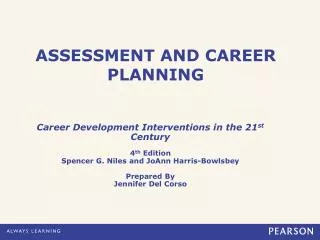 ASSESSMENT AND CAREER PLANNING