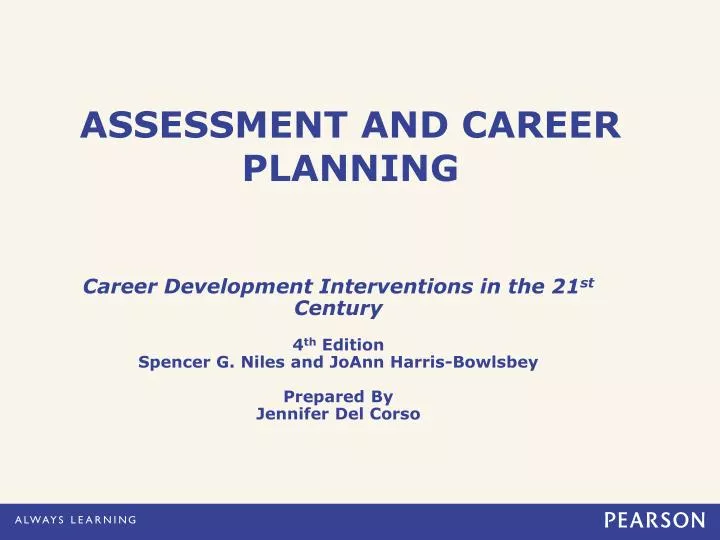 assessment and career planning