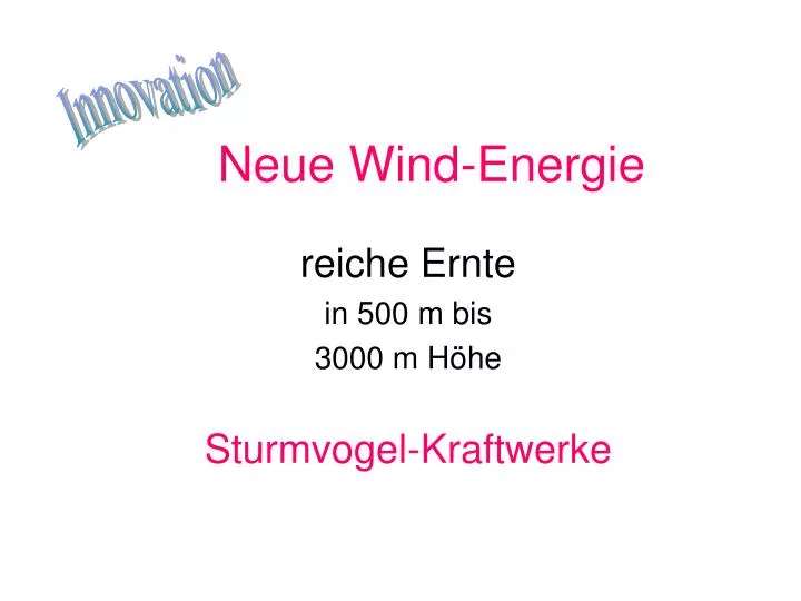 neue wind energie