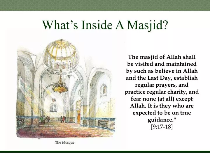what s inside a masjid