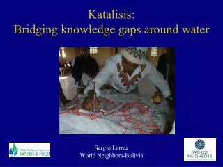 Kat a lisis: Bridging knowledge gaps around water